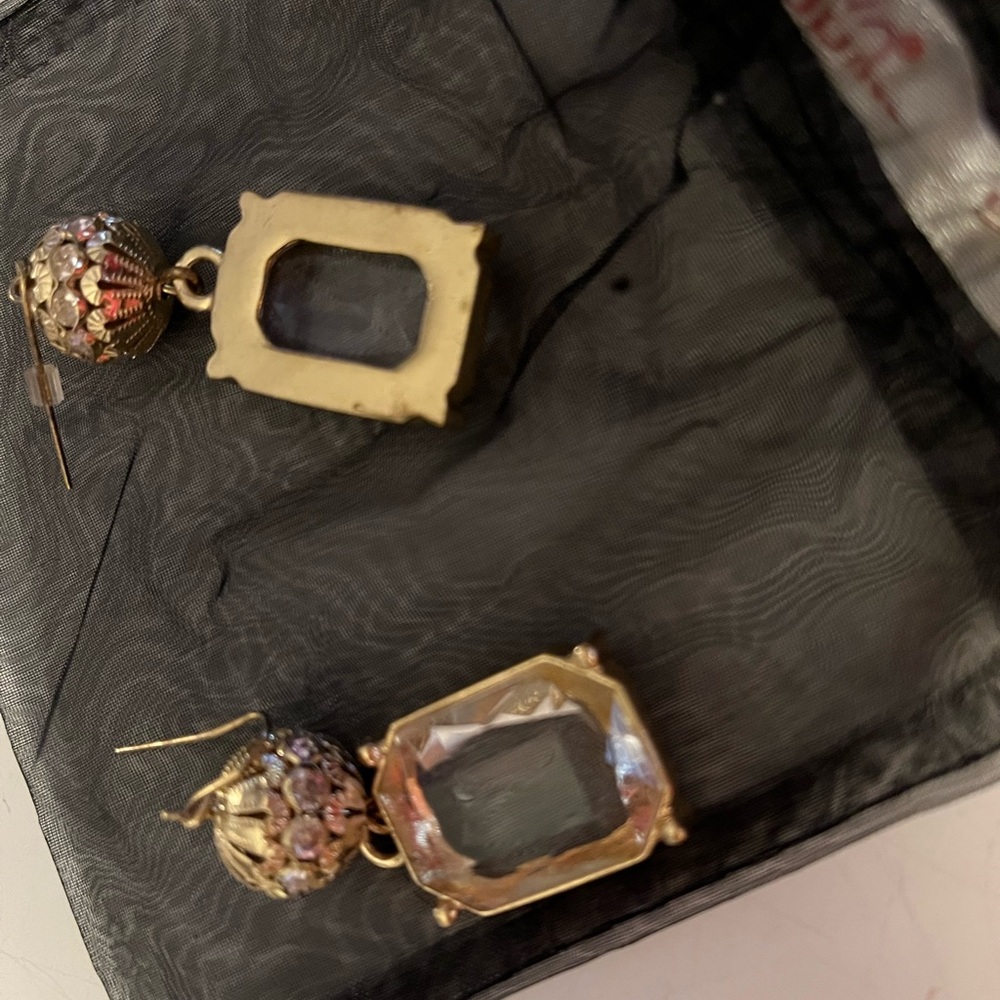 Chico's Gold and Silver Crystal Earrings